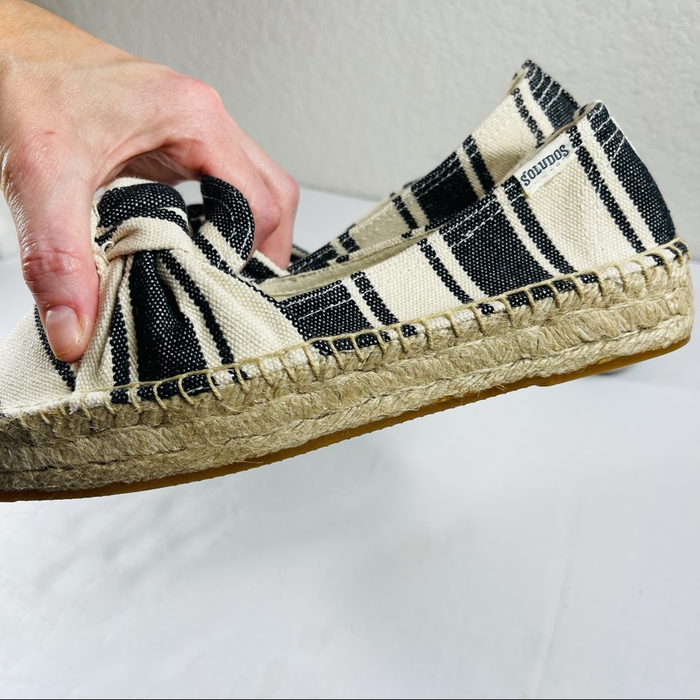 Soludos Platform Espadrilles Striped Knotted Smok… - image 6